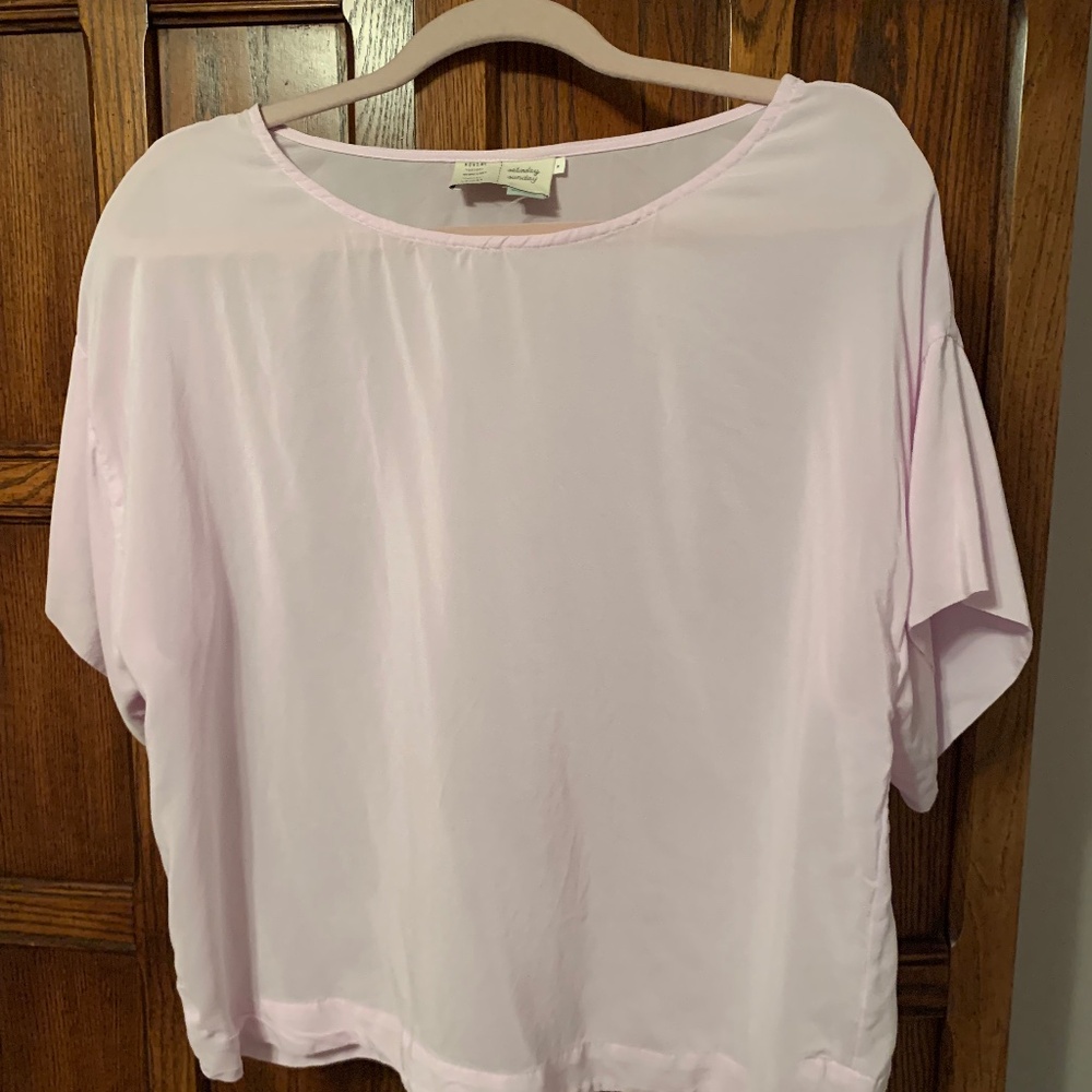 beautiful silk lavender Anthropologie top